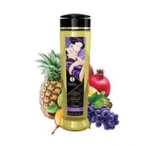 HUILE DE MASSAGE LIBIDO (FRUIT EXOTIQUES) 240ML pot hermétique noir