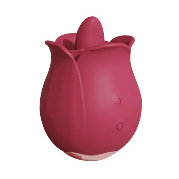 stimulateur en forme de rose avec langue vibrante Largeur : 6 cm, Hauteur : 8 cm