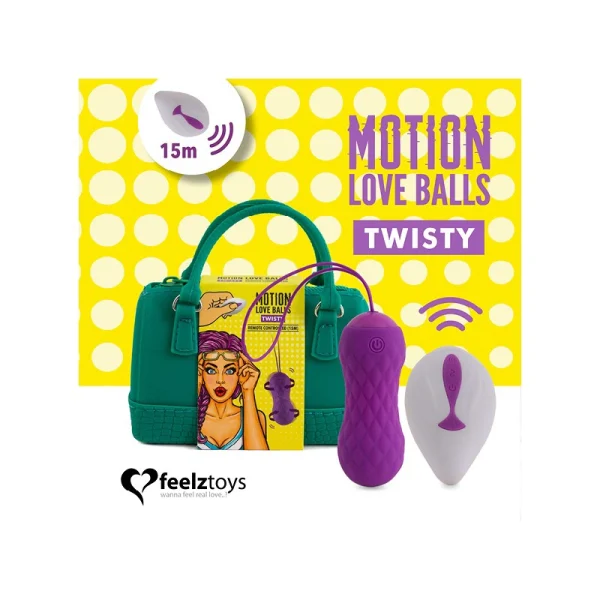 Motion Love Balls twisty de FeelzToys sont des boules de geisha vibrantes et télécommandées qui vous procureront un plaisir intense.