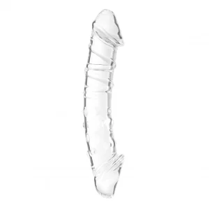 Ce double dildo en verre transparent, idéale pour de nouvelles sensations, est d’un diamètre de 4.5 cm et d’une longueur de 23 cm.