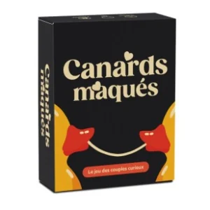 Canards Maqués c'est 110 cartes "Vie Quotidienne" et 110 "Intimité Pimentée" soit 220 cartes faites pour vous ! A chaque tour, votez chacun pour la situation qui vous correspond le plus et découvrez à quel point votre partenaire vous connait... ou pas !